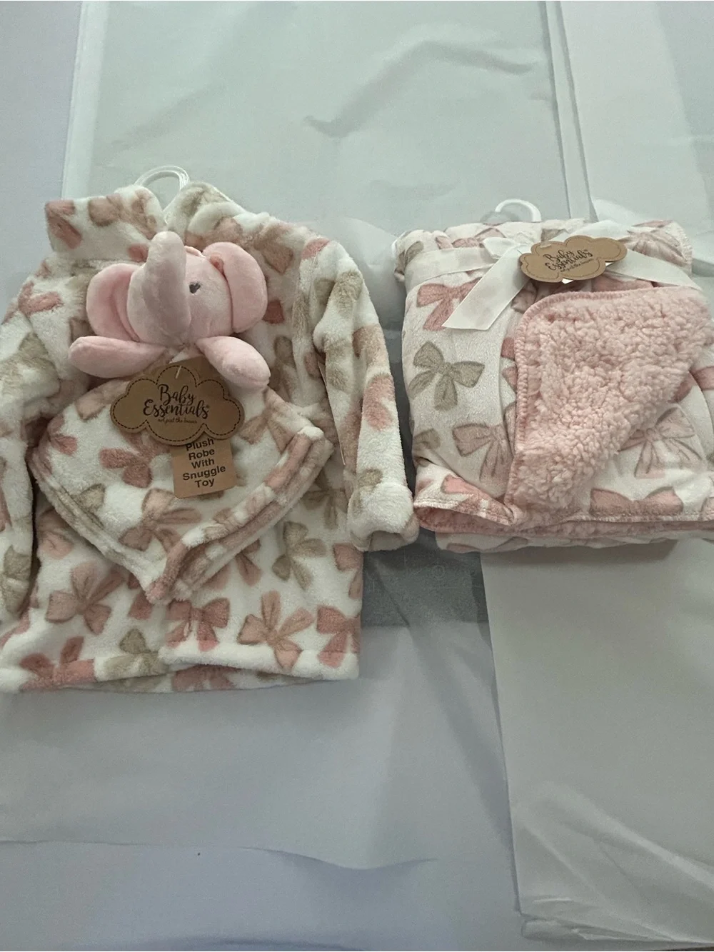 NWT Baby Essentials Girls 20-Piece Lot 6 Mon Dresses Blanket Headbands Outfits